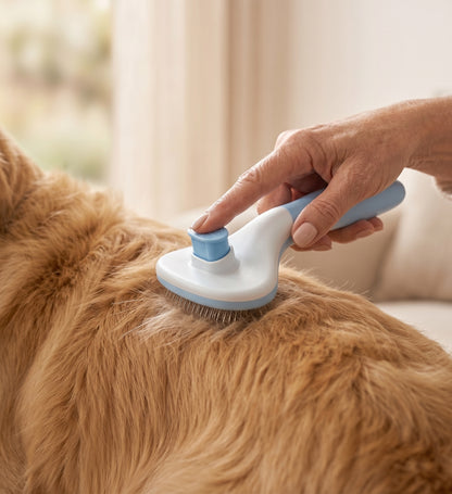 TryOmniPicks One-Touch Self-Cleaning Grooming Brush