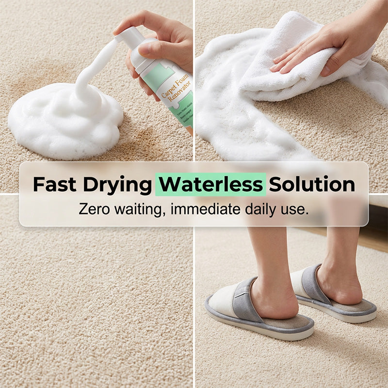 Limited Stock!! AEXZR® Waterless Carpet Foam Stain Remover with Towely